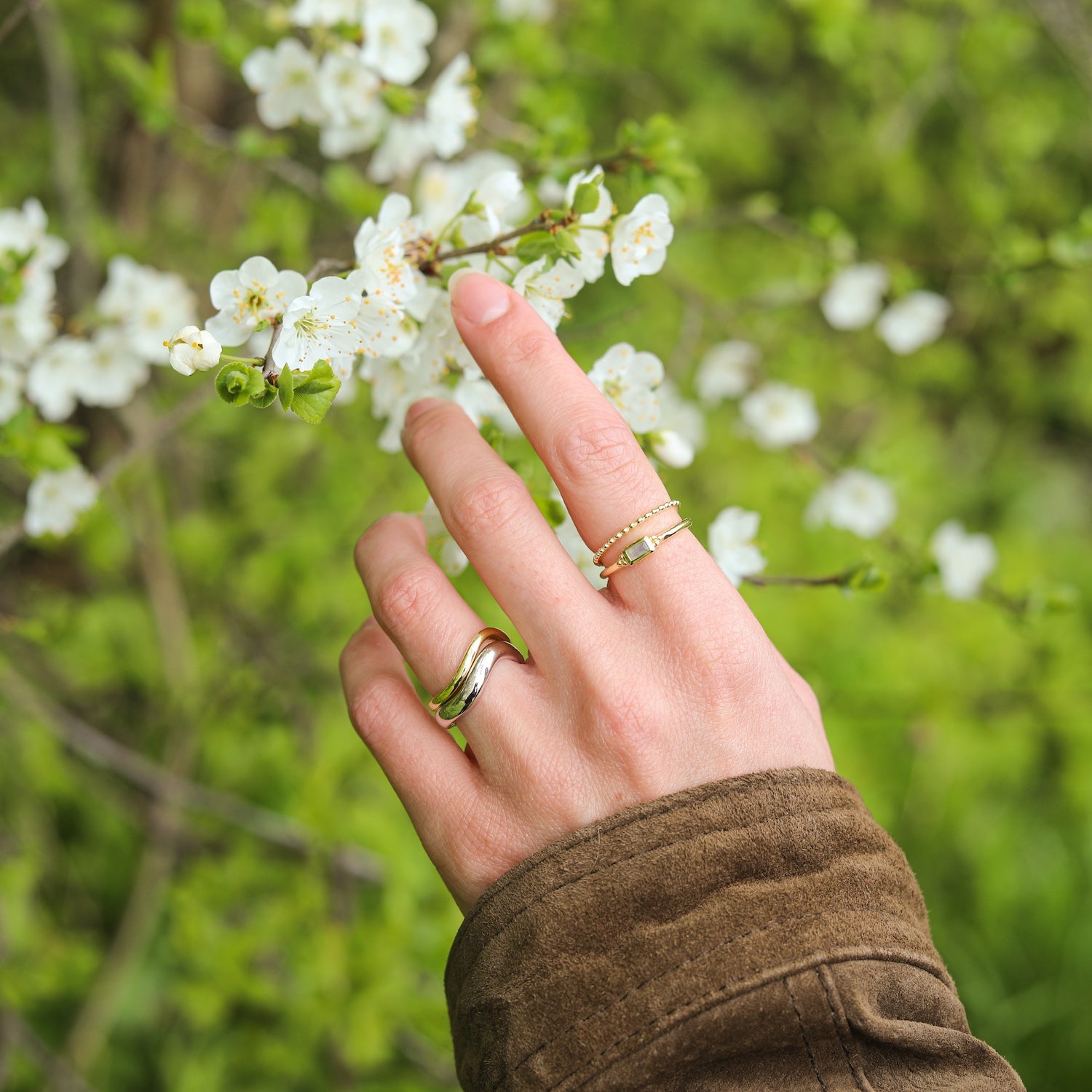 Louise Labradoriet Baguette ring