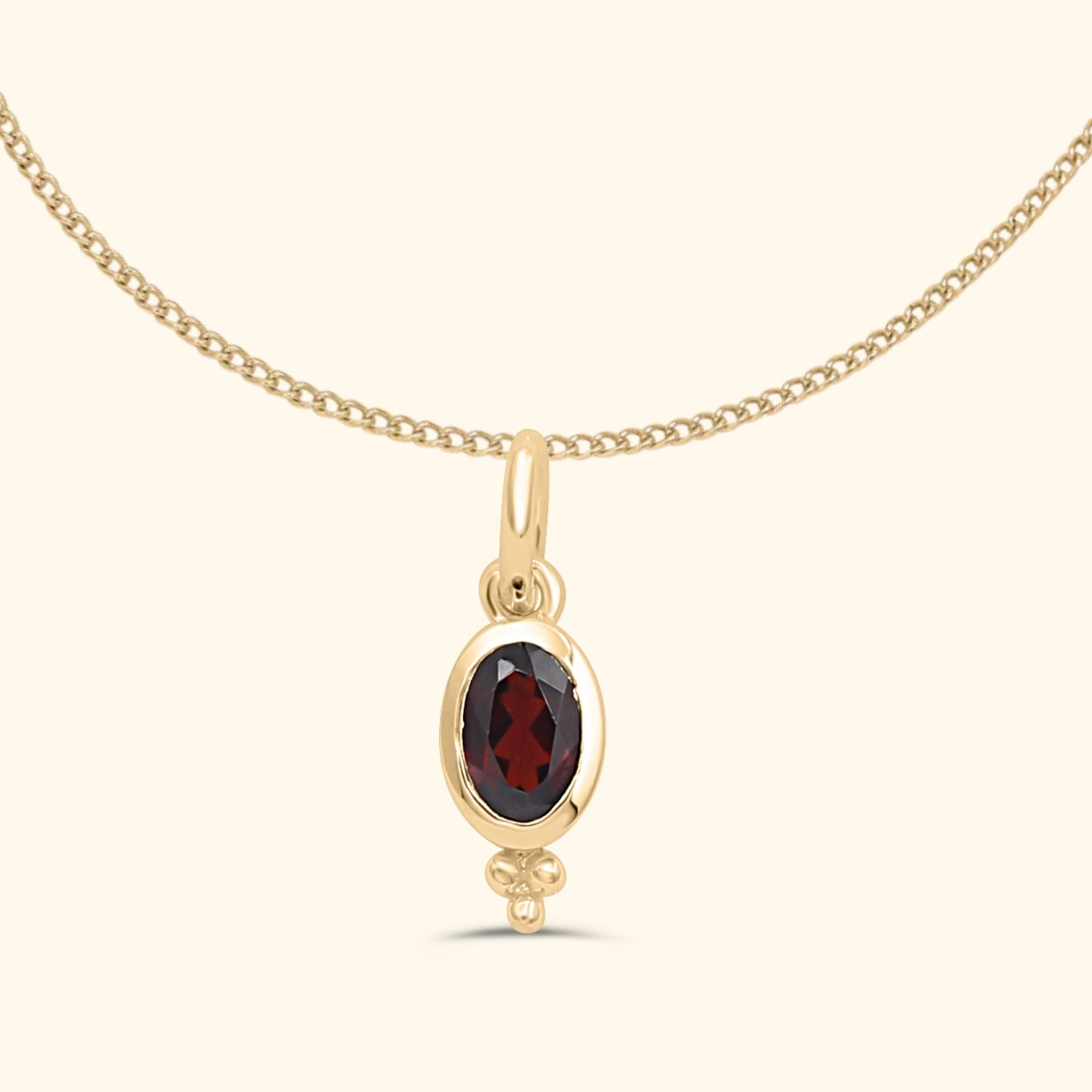 Birthstone Ketting | Gold plated brass